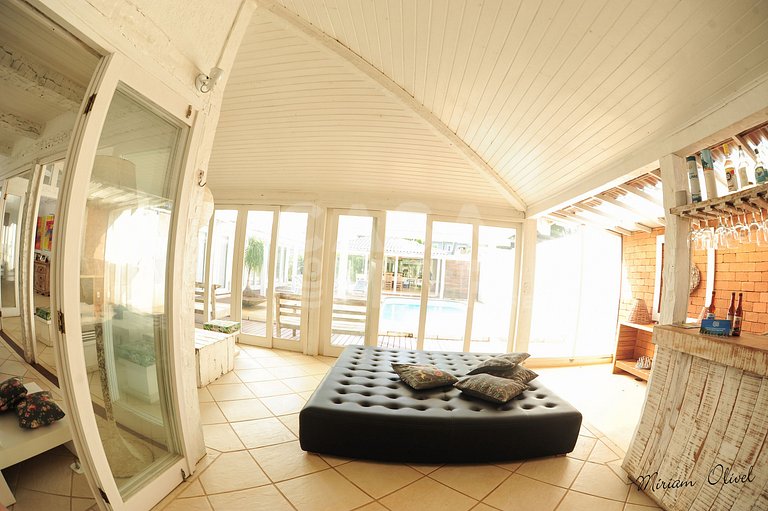 cinco suítes, vista mar, espaço gourmet, piscina